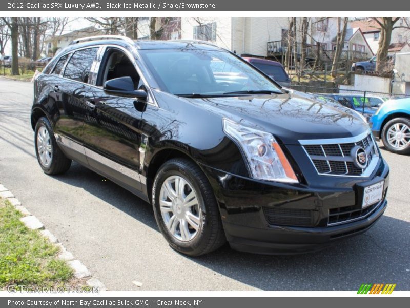 Black Ice Metallic / Shale/Brownstone 2012 Cadillac SRX Luxury AWD