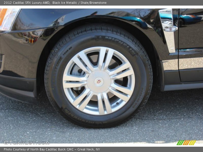 Black Ice Metallic / Shale/Brownstone 2012 Cadillac SRX Luxury AWD