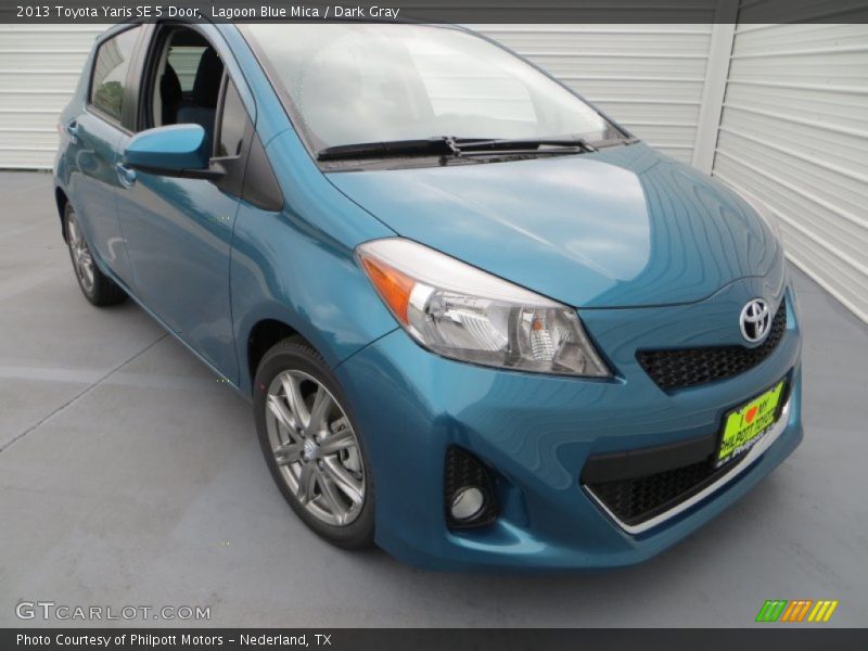 Lagoon Blue Mica / Dark Gray 2013 Toyota Yaris SE 5 Door