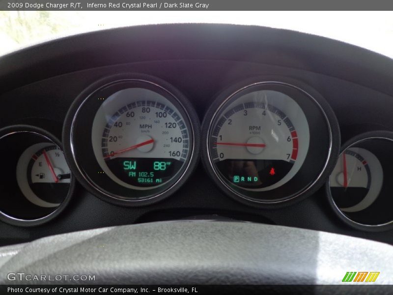 Inferno Red Crystal Pearl / Dark Slate Gray 2009 Dodge Charger R/T
