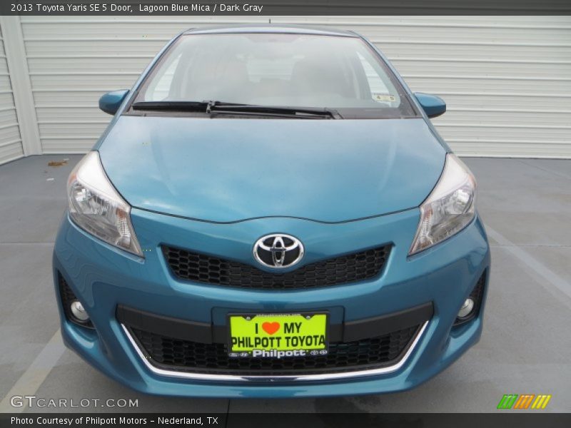 Lagoon Blue Mica / Dark Gray 2013 Toyota Yaris SE 5 Door