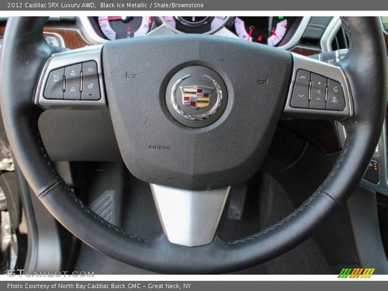 Black Ice Metallic / Shale/Brownstone 2012 Cadillac SRX Luxury AWD