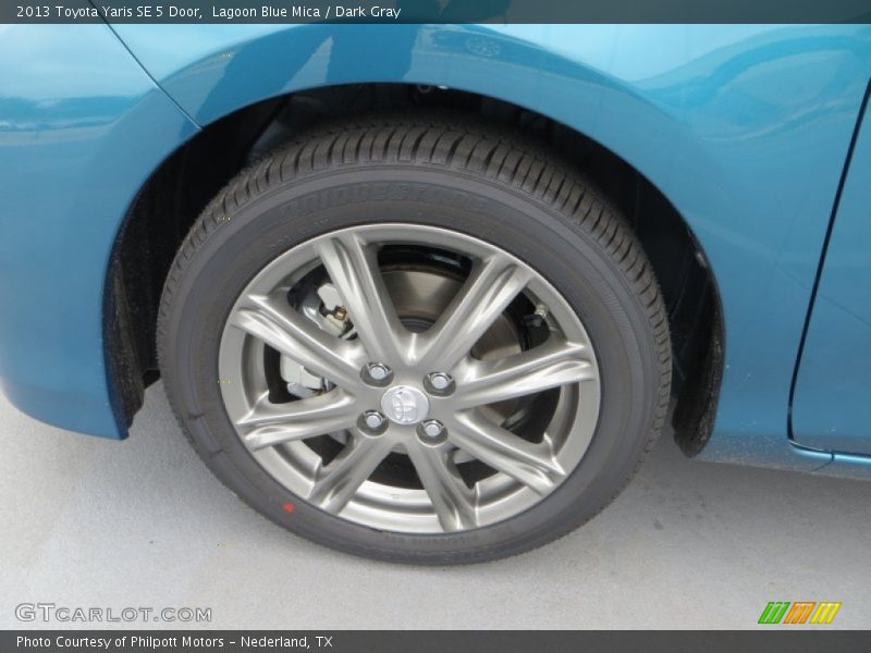 Lagoon Blue Mica / Dark Gray 2013 Toyota Yaris SE 5 Door
