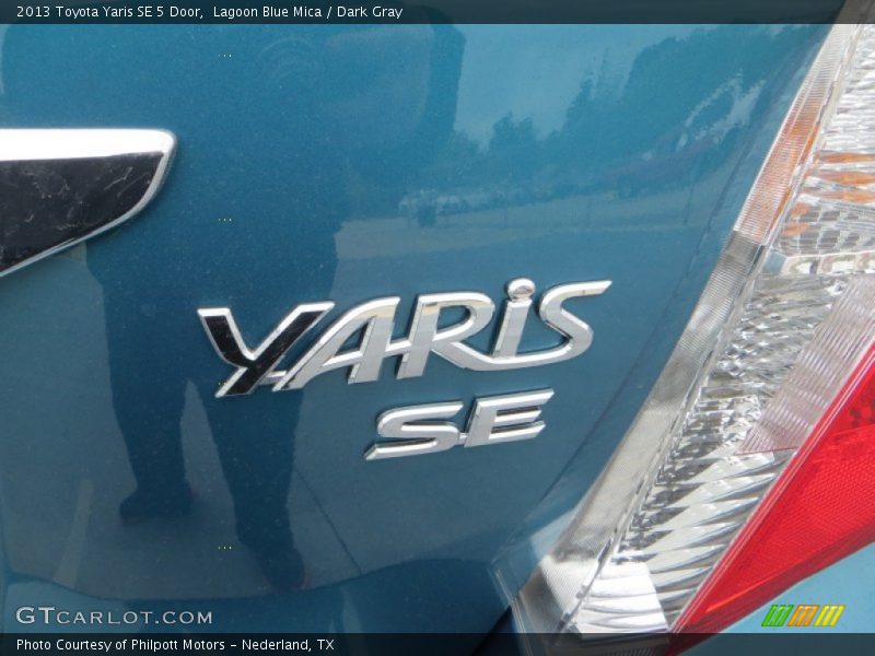 Lagoon Blue Mica / Dark Gray 2013 Toyota Yaris SE 5 Door