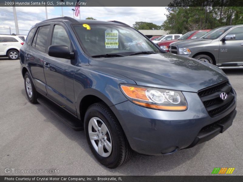 Slate Blue / Gray 2009 Hyundai Santa Fe GLS