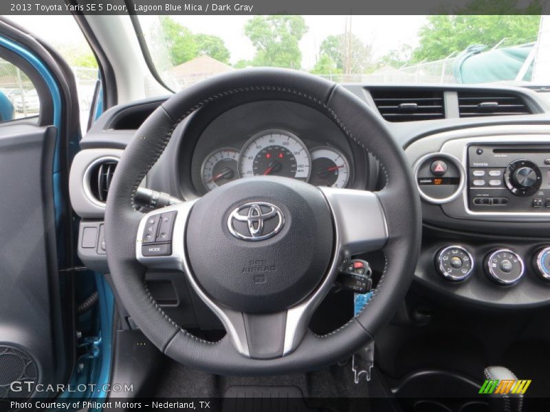 Lagoon Blue Mica / Dark Gray 2013 Toyota Yaris SE 5 Door