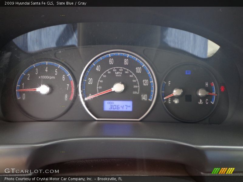 Slate Blue / Gray 2009 Hyundai Santa Fe GLS