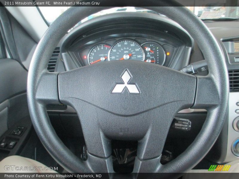 White Pearl / Medium Gray 2011 Mitsubishi Galant FE