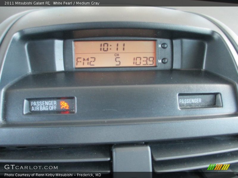 White Pearl / Medium Gray 2011 Mitsubishi Galant FE
