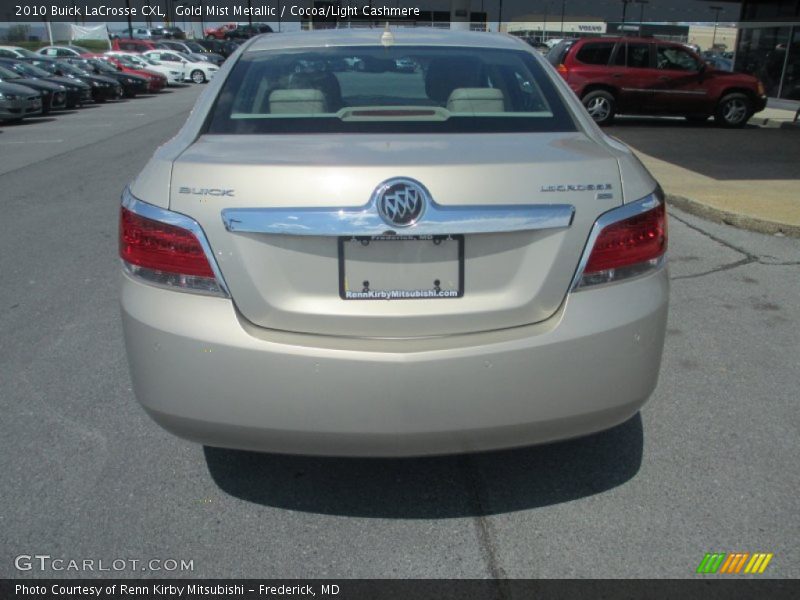 Gold Mist Metallic / Cocoa/Light Cashmere 2010 Buick LaCrosse CXL
