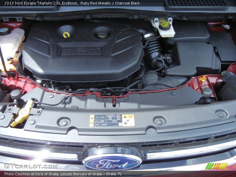 Ruby Red Metallic / Charcoal Black 2013 Ford Escape Titanium 2.0L EcoBoost