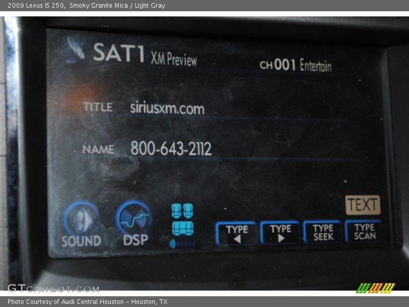 Smoky Granite Mica / Light Gray 2009 Lexus IS 250