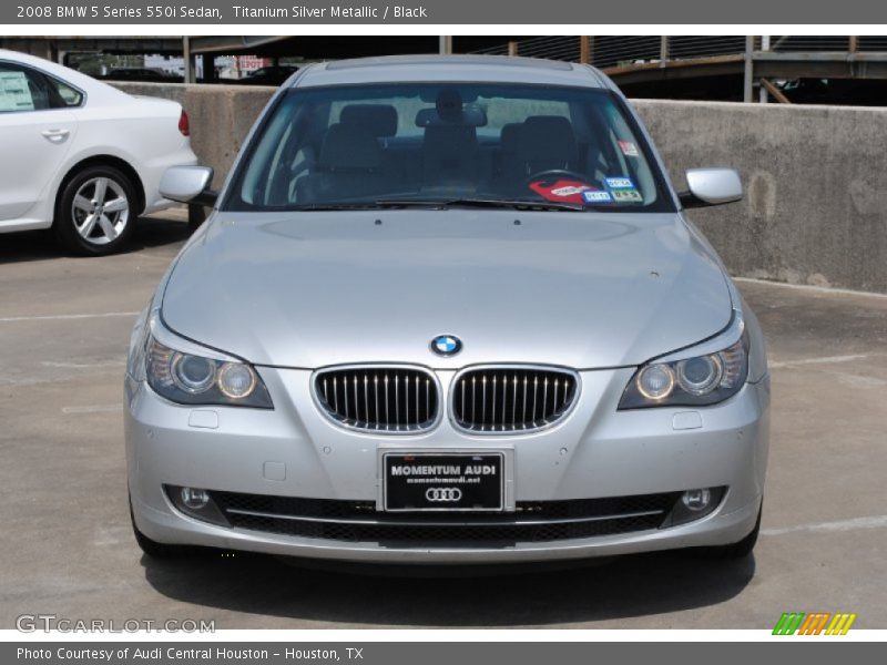 Titanium Silver Metallic / Black 2008 BMW 5 Series 550i Sedan
