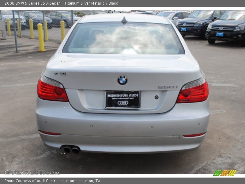 Titanium Silver Metallic / Black 2008 BMW 5 Series 550i Sedan