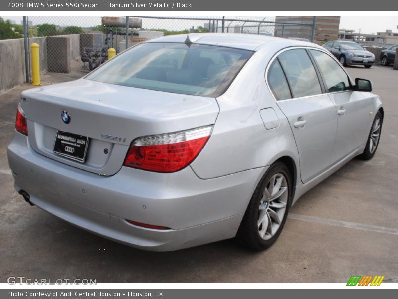 Titanium Silver Metallic / Black 2008 BMW 5 Series 550i Sedan