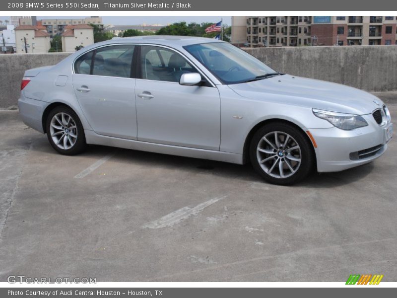 Titanium Silver Metallic / Black 2008 BMW 5 Series 550i Sedan