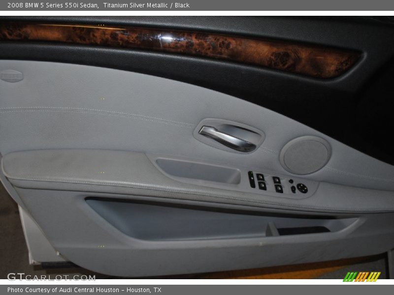 Titanium Silver Metallic / Black 2008 BMW 5 Series 550i Sedan