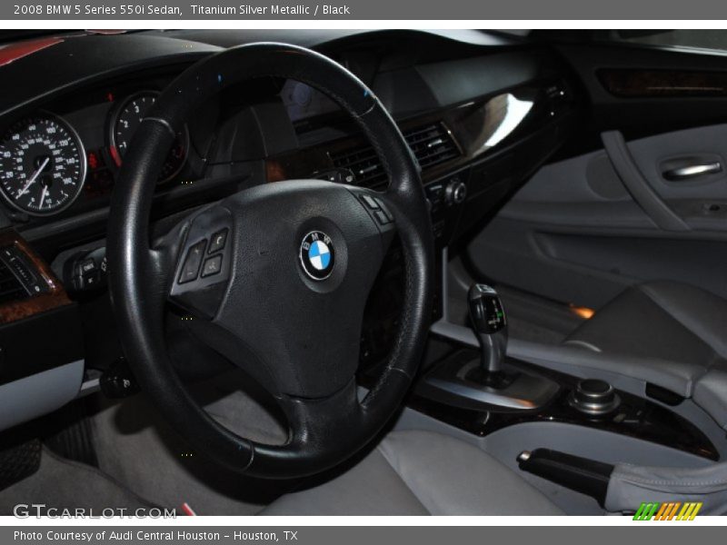 Titanium Silver Metallic / Black 2008 BMW 5 Series 550i Sedan
