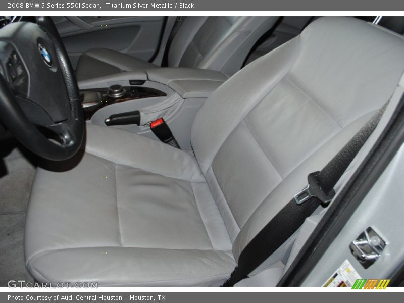 Titanium Silver Metallic / Black 2008 BMW 5 Series 550i Sedan