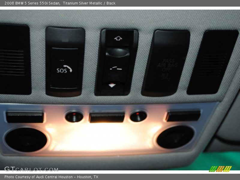 Titanium Silver Metallic / Black 2008 BMW 5 Series 550i Sedan