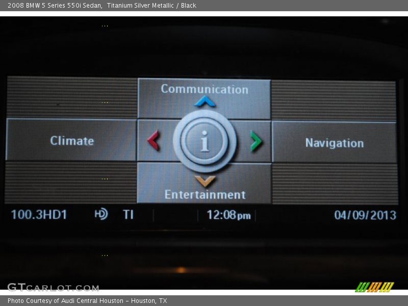 Titanium Silver Metallic / Black 2008 BMW 5 Series 550i Sedan