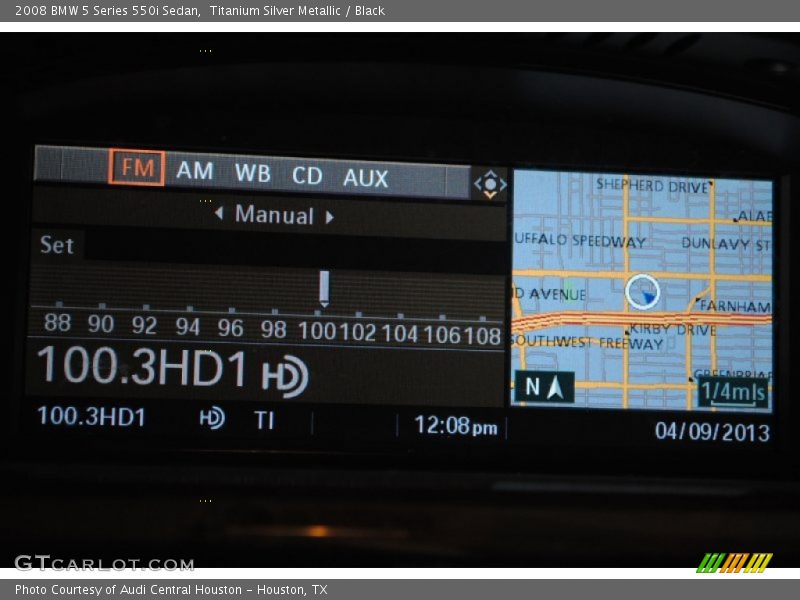 Titanium Silver Metallic / Black 2008 BMW 5 Series 550i Sedan