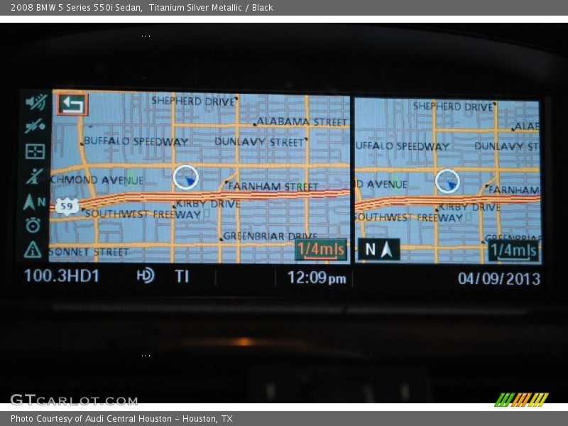 Titanium Silver Metallic / Black 2008 BMW 5 Series 550i Sedan
