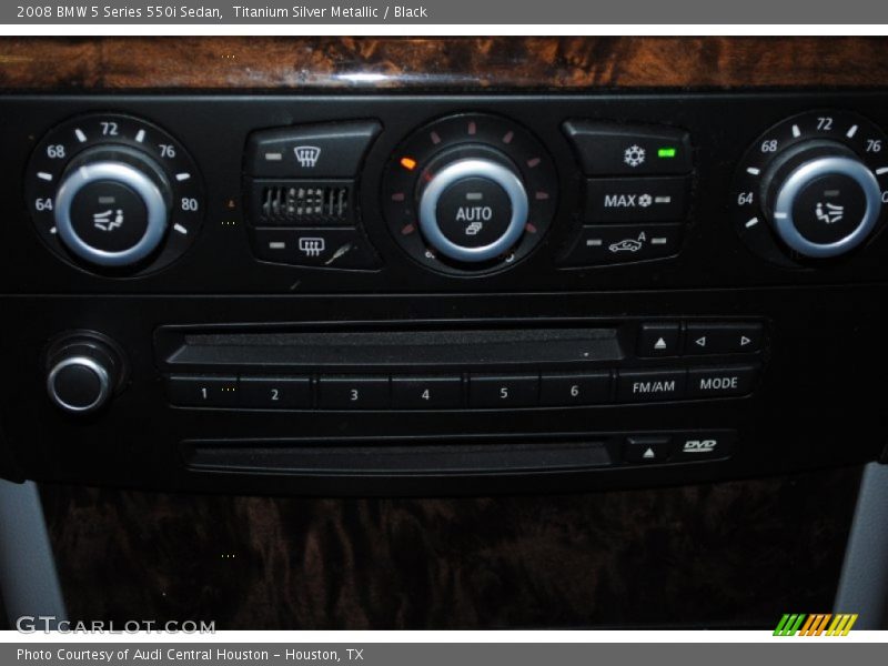 Titanium Silver Metallic / Black 2008 BMW 5 Series 550i Sedan