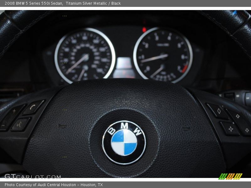 Titanium Silver Metallic / Black 2008 BMW 5 Series 550i Sedan