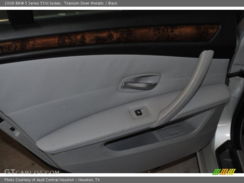 Titanium Silver Metallic / Black 2008 BMW 5 Series 550i Sedan