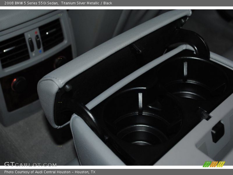Titanium Silver Metallic / Black 2008 BMW 5 Series 550i Sedan