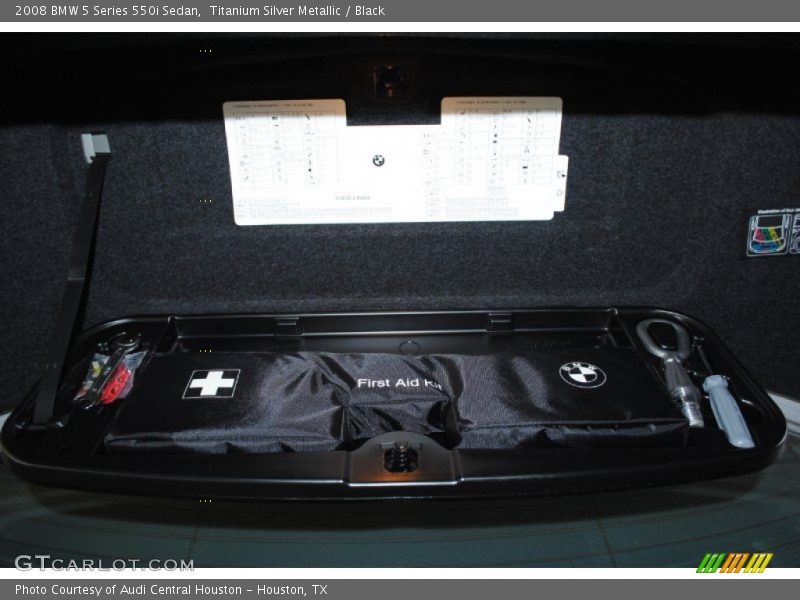 Titanium Silver Metallic / Black 2008 BMW 5 Series 550i Sedan