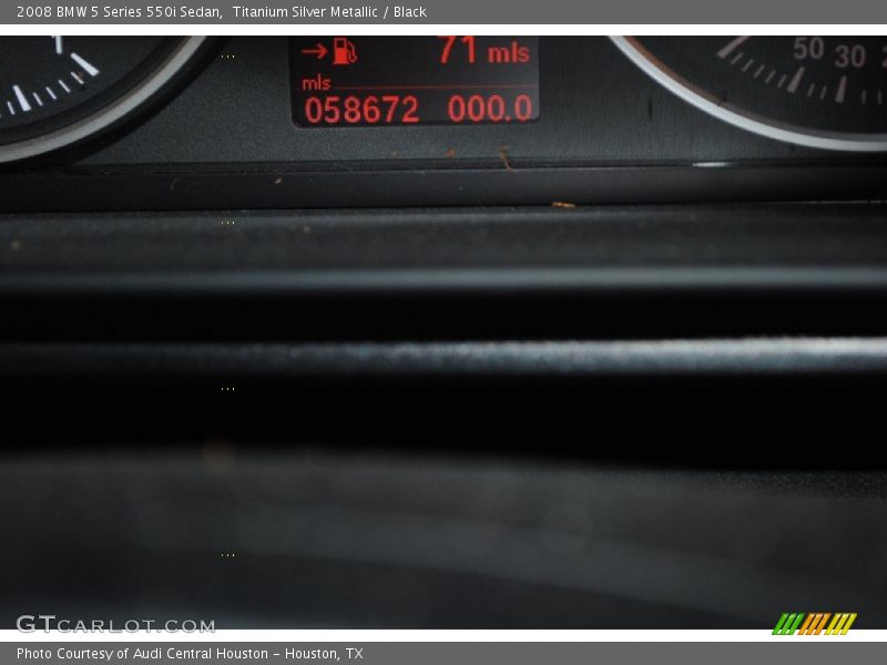 Titanium Silver Metallic / Black 2008 BMW 5 Series 550i Sedan