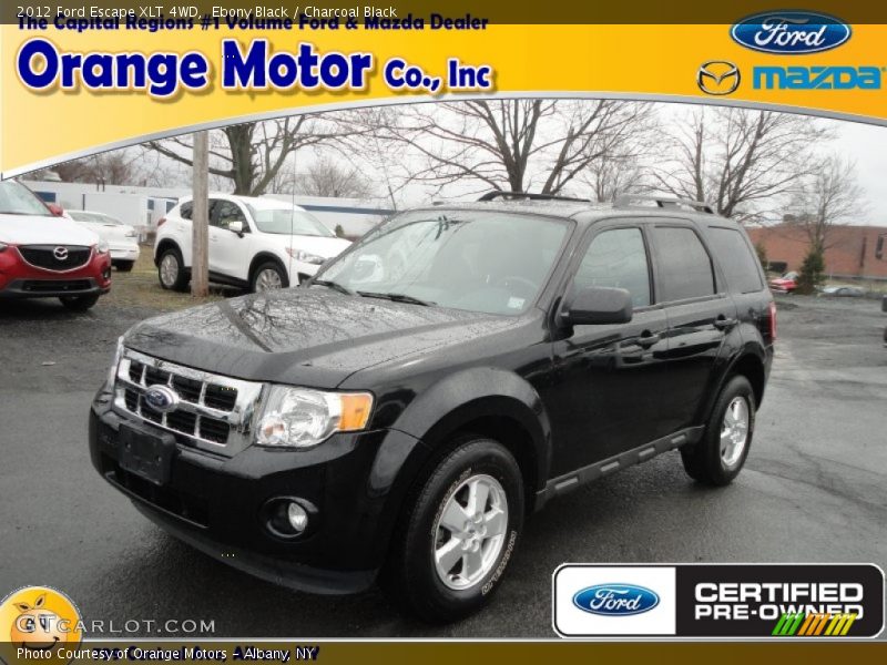 Ebony Black / Charcoal Black 2012 Ford Escape XLT 4WD
