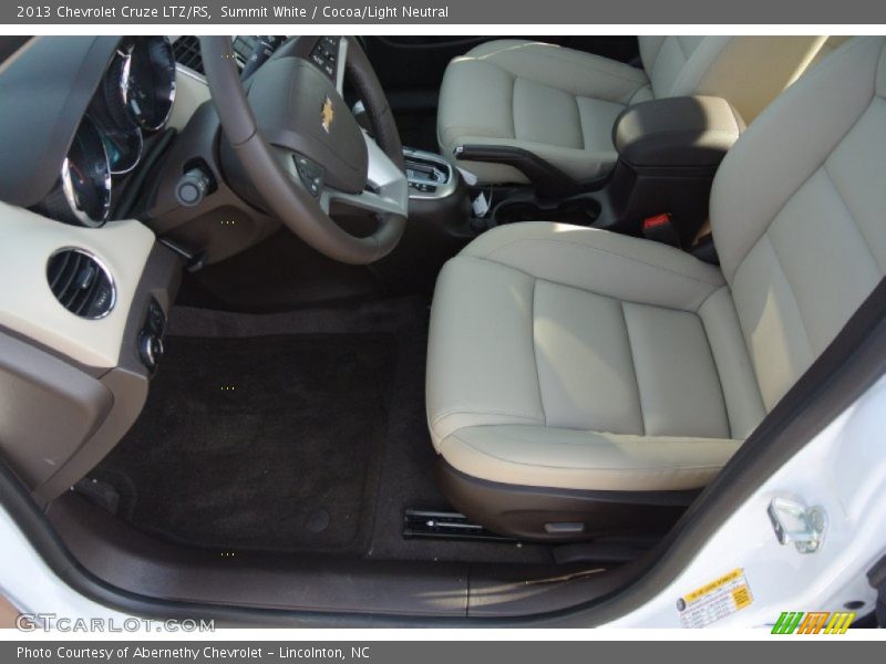 Summit White / Cocoa/Light Neutral 2013 Chevrolet Cruze LTZ/RS