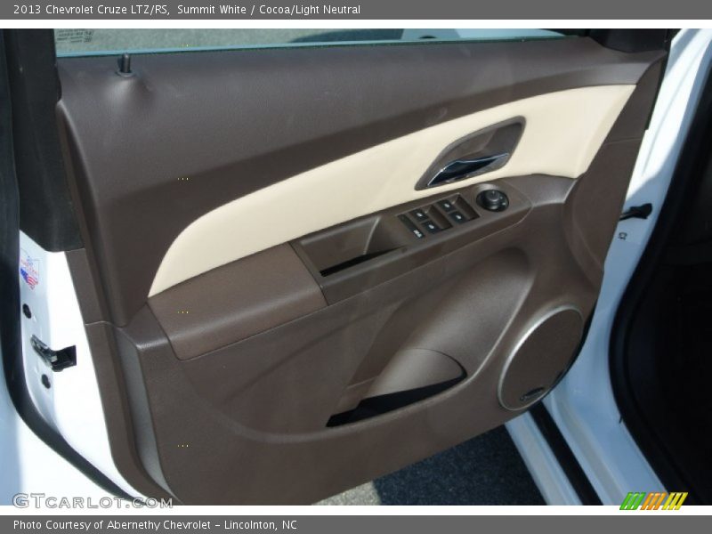Summit White / Cocoa/Light Neutral 2013 Chevrolet Cruze LTZ/RS