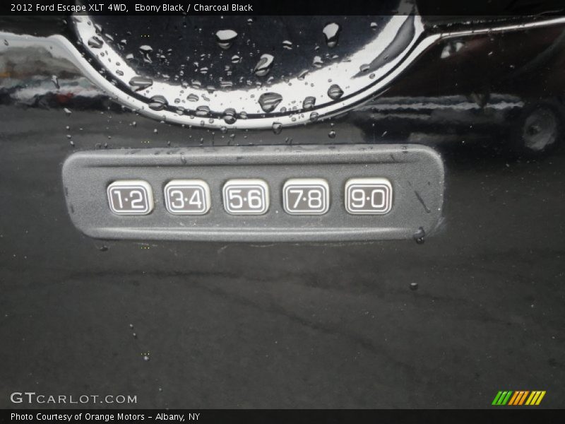 Ebony Black / Charcoal Black 2012 Ford Escape XLT 4WD