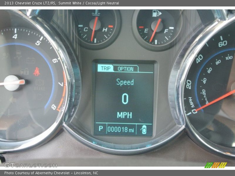 Summit White / Cocoa/Light Neutral 2013 Chevrolet Cruze LTZ/RS