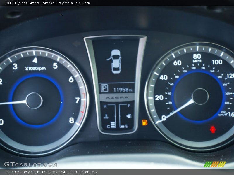 Smoke Gray Metallic / Black 2012 Hyundai Azera