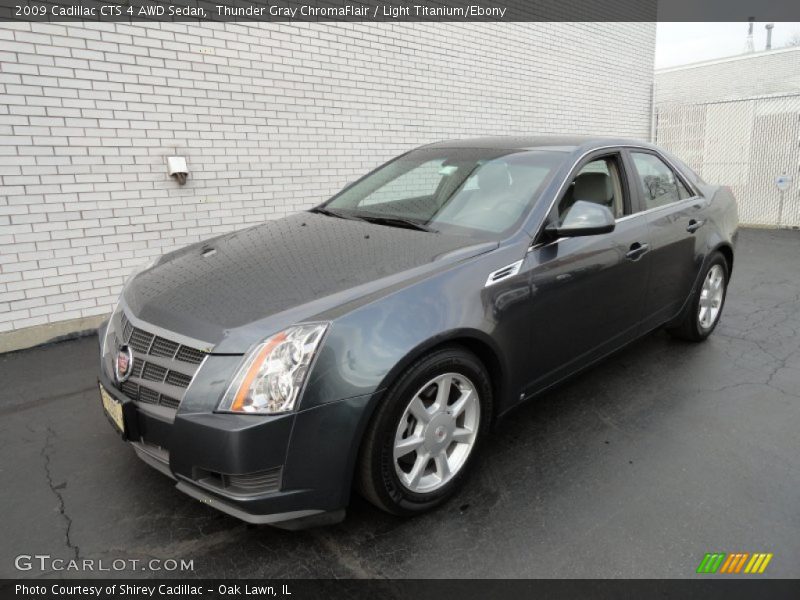 Thunder Gray ChromaFlair / Light Titanium/Ebony 2009 Cadillac CTS 4 AWD Sedan
