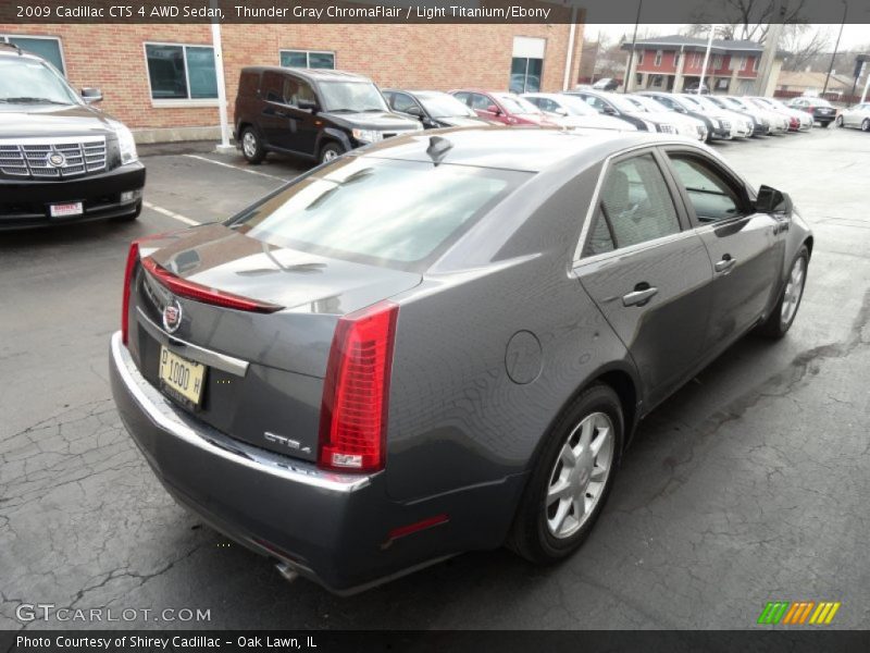 Thunder Gray ChromaFlair / Light Titanium/Ebony 2009 Cadillac CTS 4 AWD Sedan