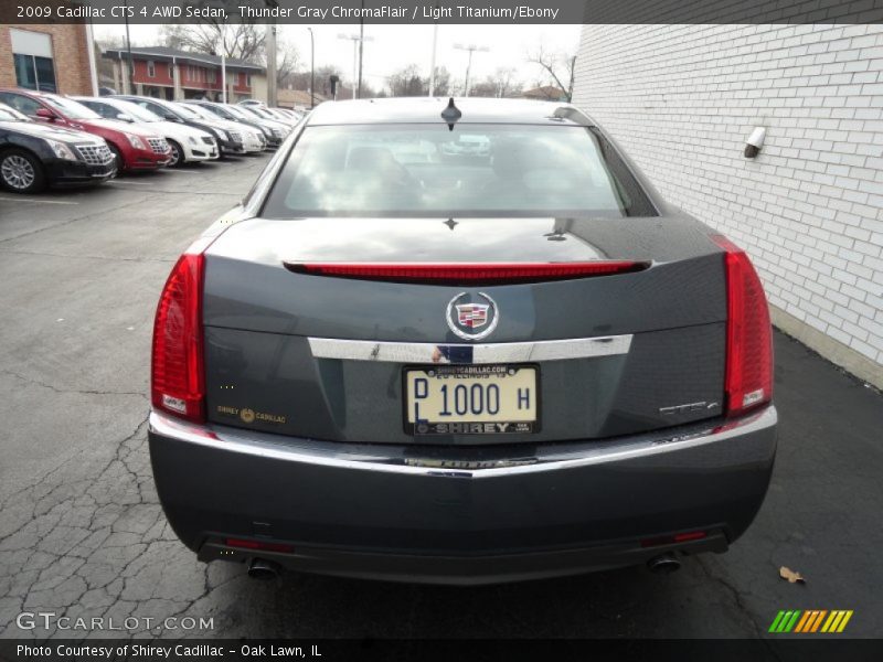 Thunder Gray ChromaFlair / Light Titanium/Ebony 2009 Cadillac CTS 4 AWD Sedan