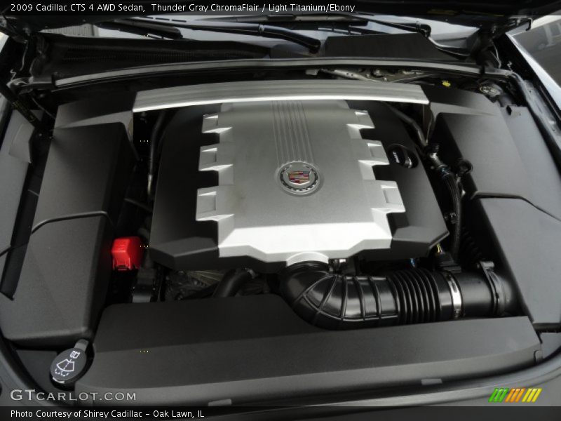 Thunder Gray ChromaFlair / Light Titanium/Ebony 2009 Cadillac CTS 4 AWD Sedan