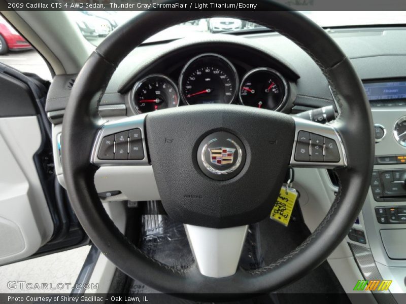 Thunder Gray ChromaFlair / Light Titanium/Ebony 2009 Cadillac CTS 4 AWD Sedan