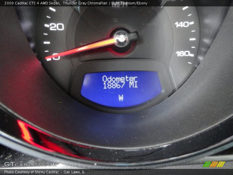 Thunder Gray ChromaFlair / Light Titanium/Ebony 2009 Cadillac CTS 4 AWD Sedan
