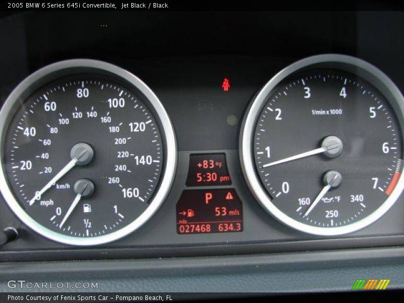 Jet Black / Black 2005 BMW 6 Series 645i Convertible