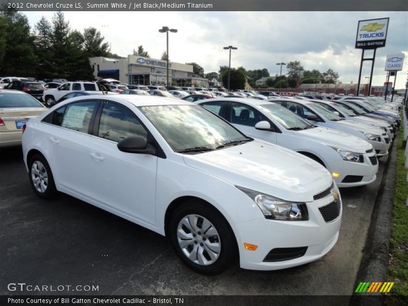 Summit White / Jet Black/Medium Titanium 2012 Chevrolet Cruze LS