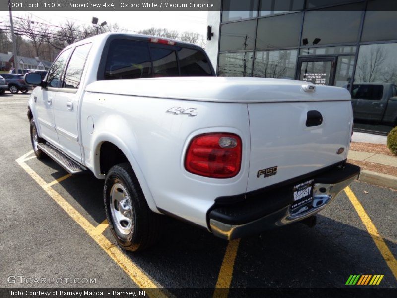 Oxford White / Medium Graphite 2001 Ford F150 XLT SuperCrew 4x4