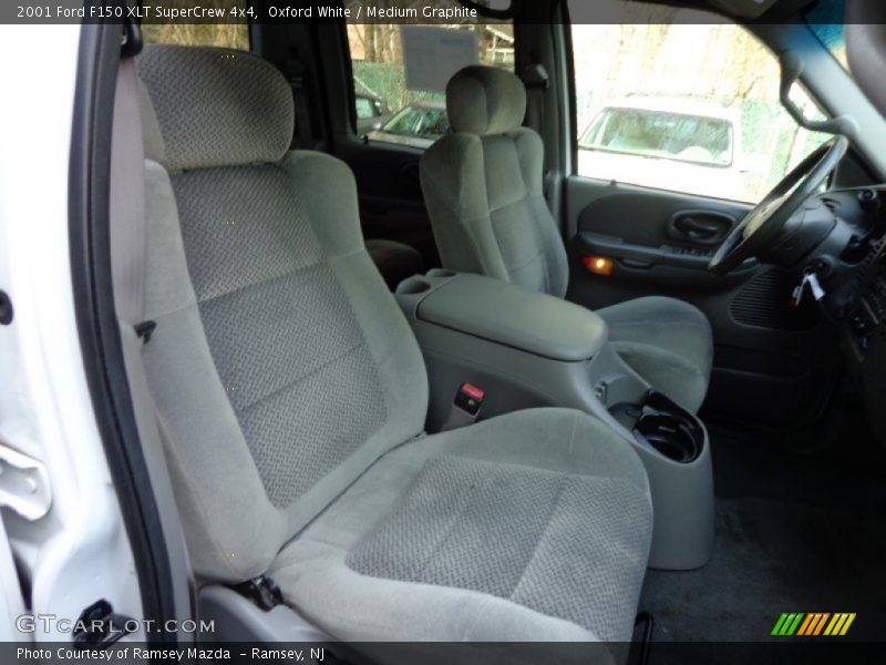 Oxford White / Medium Graphite 2001 Ford F150 XLT SuperCrew 4x4