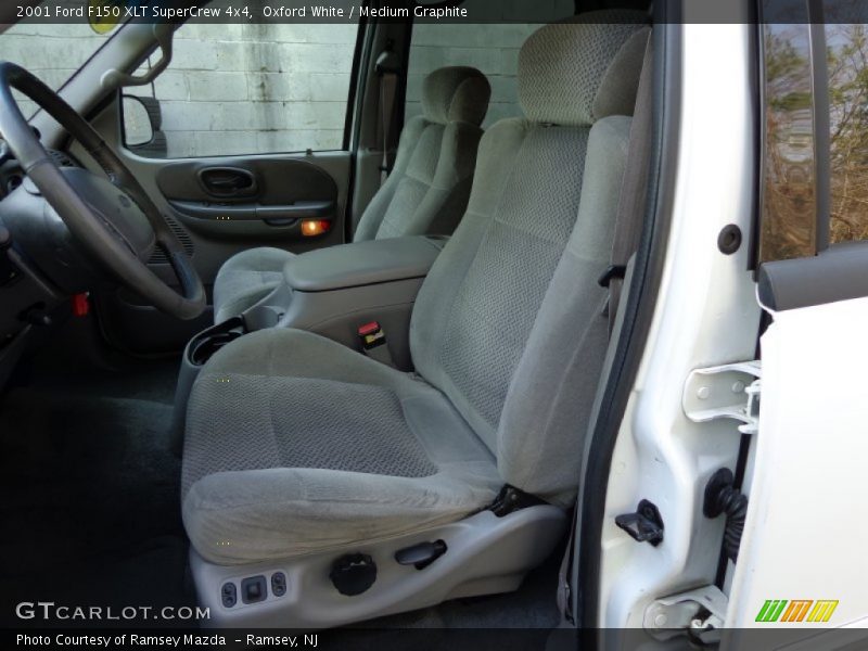 Oxford White / Medium Graphite 2001 Ford F150 XLT SuperCrew 4x4